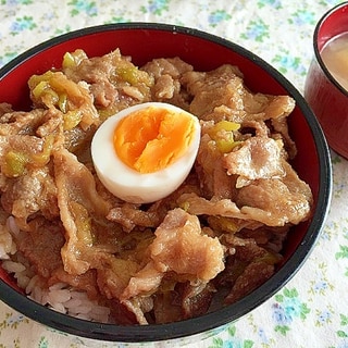 豚こま肉で☆スタミナ豚丼